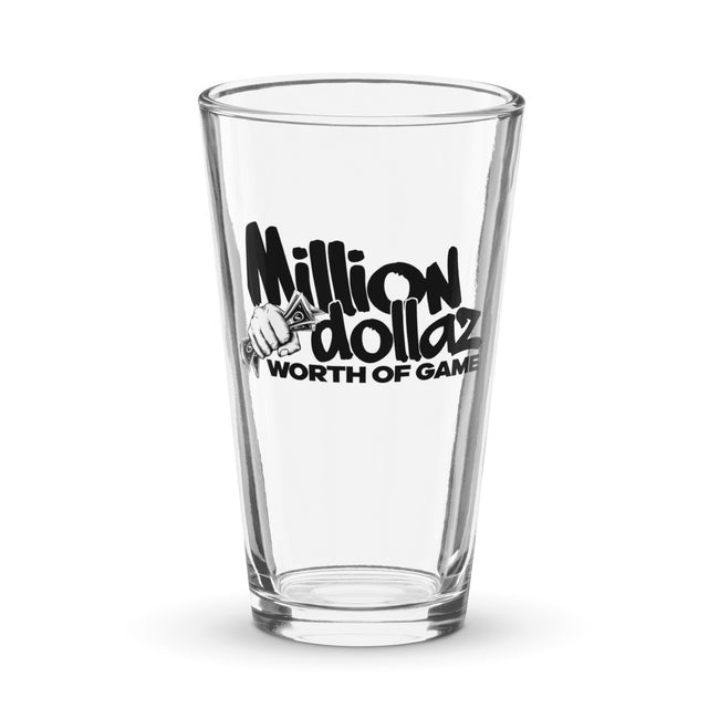 Million Dollaz Worth of Game Pint Glass-Drinkware-Million Dollaz Worth of Game-Barstool Sports