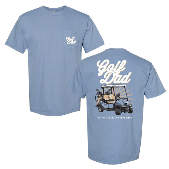 Golf Dad Golf Cart Pocket Tee-T-Shirts-Fore Play-Blue-S-Barstool Sports