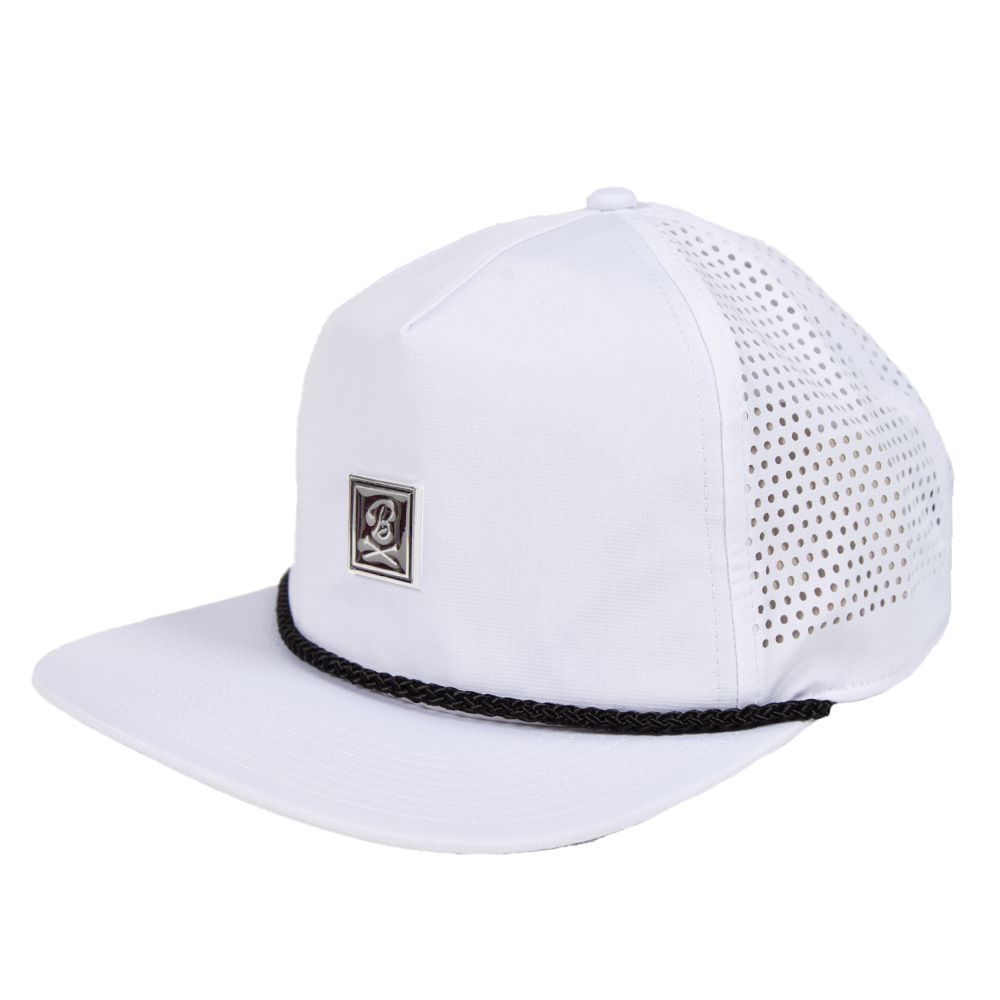 Barstool Golf Emblem Snapback-Hats-Fore Play-White-One Size-Barstool Sports