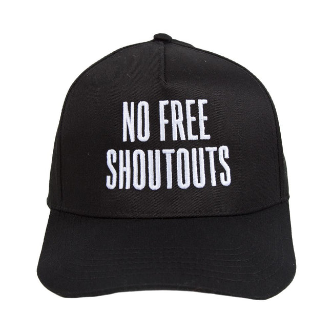 No Free Shoutouts Snapback Hat-Hats-Bussin With The Boys-Black-One Size-Barstool Sports