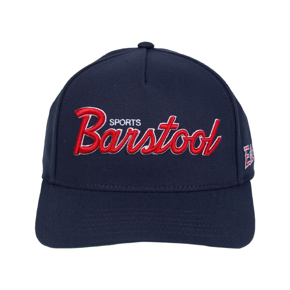 Barstool Sports Script Retro Hat-Hats-Barstool Sports-Navy-One Size-Barstool Sports