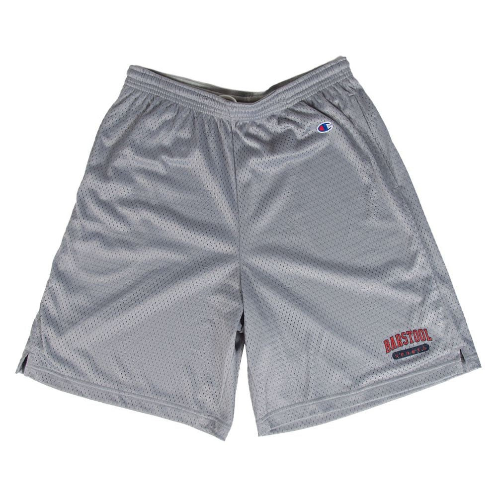 Barstool Sports Champion Mesh Shorts II-Shorts-Barstool Sports-Grey-S-Barstool Sports