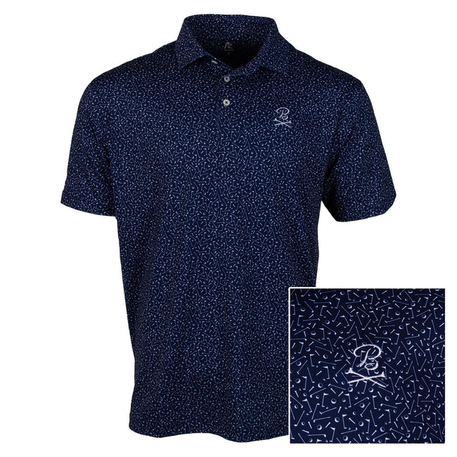 Rhoback x Barstool Golf The Mulligan Performance Polo (Navy)-Polos-Fore Play-Barstool Sports