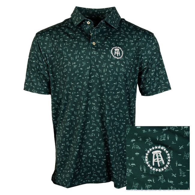 Rhoback x Barstool Sports The Hunting Dog Performance Polo-Polos-Barstool Sports-Green-S-Barstool Sports