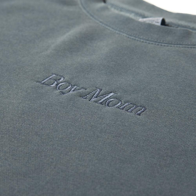 Boy Mom Embroidered Pigment Dyed Crewneck-Crewnecks-Barstool Sports-Barstool Sports