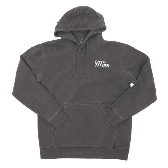 Boy Mom Embroidered Pigment Dyed Hoodie-Hoodies & Sweatshirts-Barstool Sports-Barstool Sports