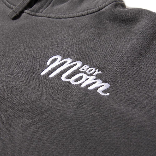 Boy Mom Embroidered Pigment Dyed Hoodie-Hoodies & Sweatshirts-Barstool Sports-Barstool Sports