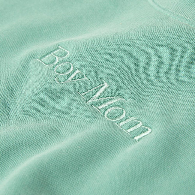 Boy Mom Embroidered Pigment Dyed Crewneck-Crewnecks-Barstool Sports-Barstool Sports