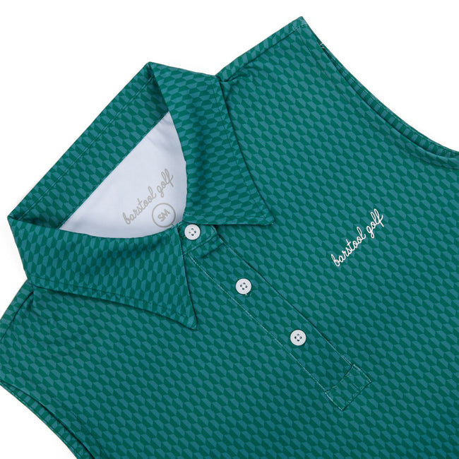 Barstool Golf Ladies Printed Sleeveless Polo-Polos-Fore Play-Barstool Sports