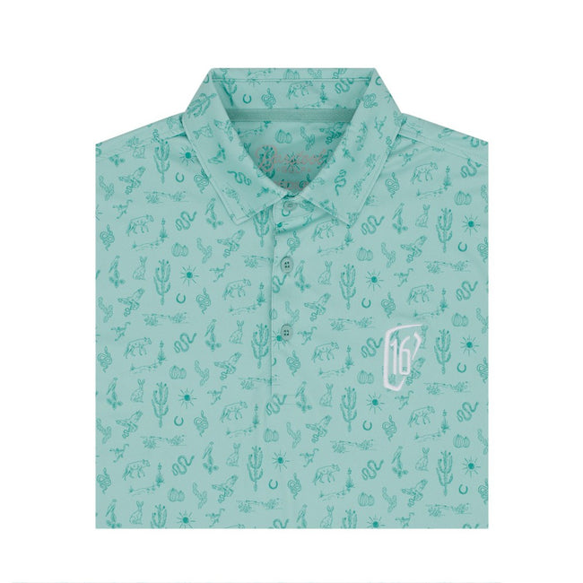 Barstool Golf x WM Phoenix Open Printed Performance Polo-Polos-Fore Play-Teal-S-Barstool Sports