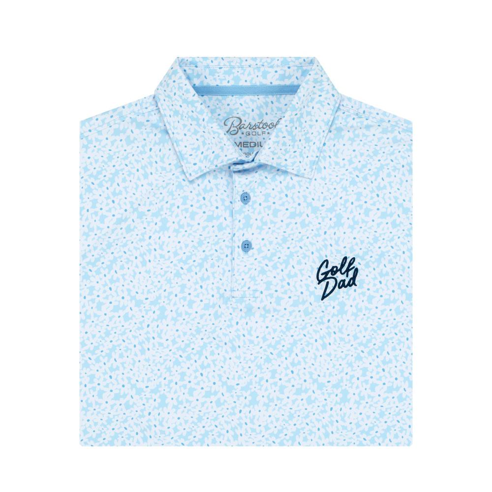 Golf Dad Printed Polo-Polos-Fore Play-Light Blue-S-Barstool Sports