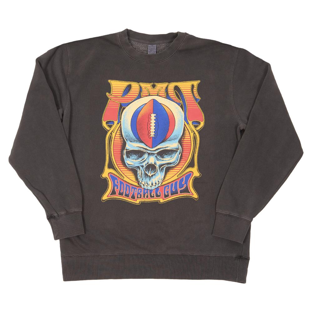 Pardon My Take Football Skull Crewneck-Crewnecks-Pardon My Take-Barstool Sports