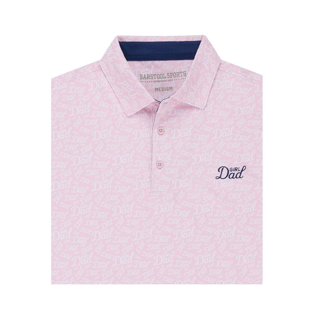 Girl Dad Printed Polo-Polos-Barstool Sports-Pink-S-Barstool Sports