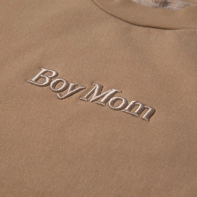 Boy Mom Embroidered Cropped Crewneck III-Crewnecks-Barstool Sports-Barstool Sports