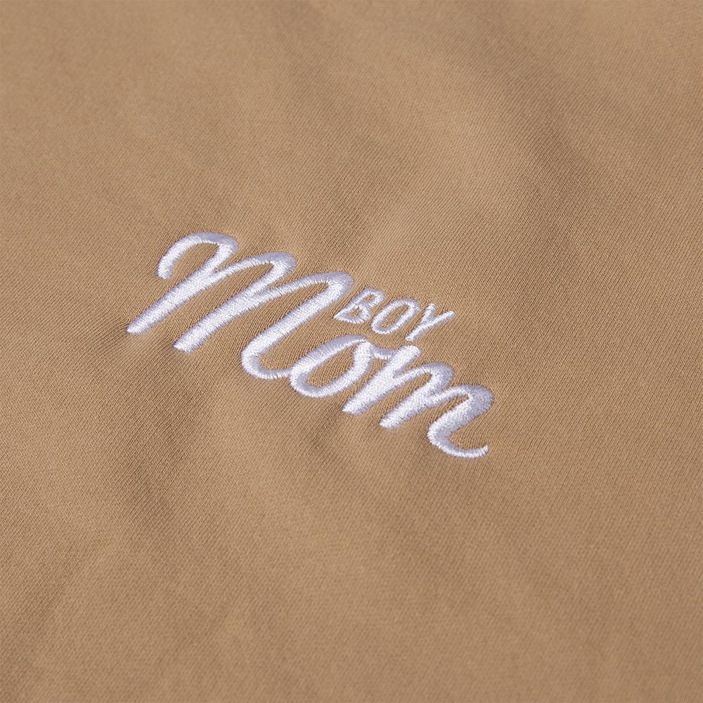 Boy Mom Embroidered Cropped Crewneck-Crewnecks-Barstool Sports-Barstool Sports