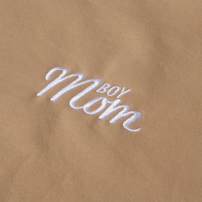 Boy Mom Embroidered Cropped Crewneck-Crewnecks-Barstool Sports-Barstool Sports