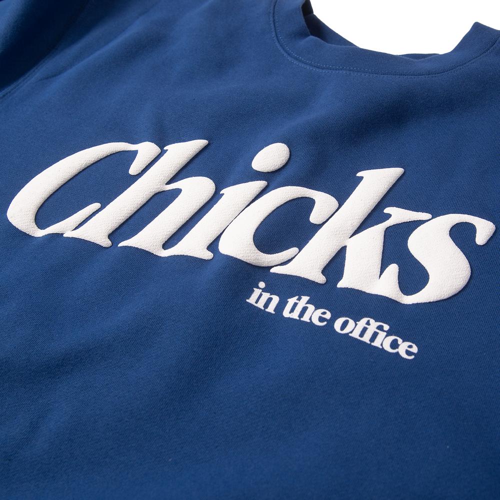 Chicks In The Office Puff Print Crewneck-Crewnecks-Chicks in the Office-Barstool Sports
