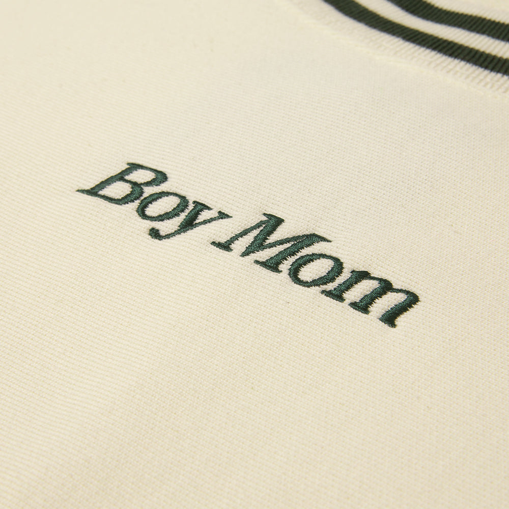 Boy Mom Champion Ladies Ribbed Crewneck-Crewnecks-Barstool Sports-Barstool Sports