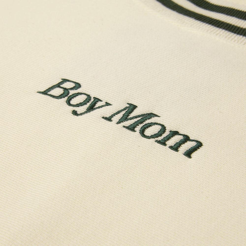 Boy Mom Champion Ladies Ribbed Crewneck-Crewnecks-Barstool Sports-Barstool Sports