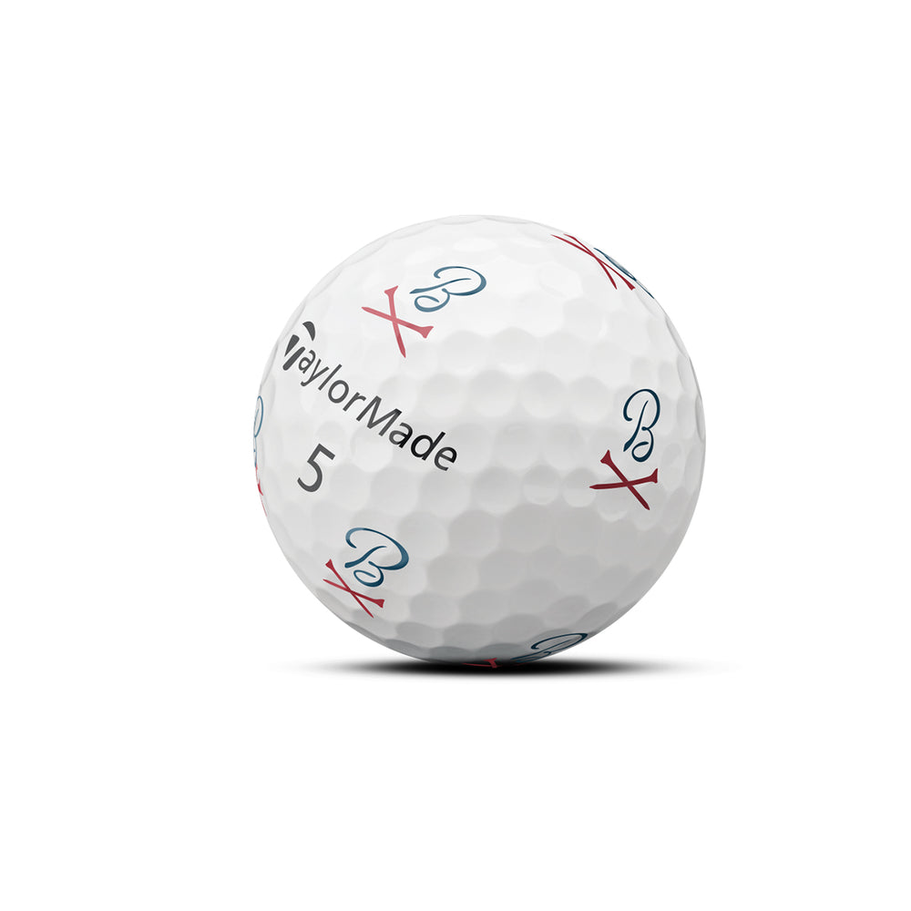 TaylorMade x Barstool Golf Crossed Tee Golf Balls II (1 Dozen)-Golf Balls-Fore Play-White-One Size-Barstool Sports