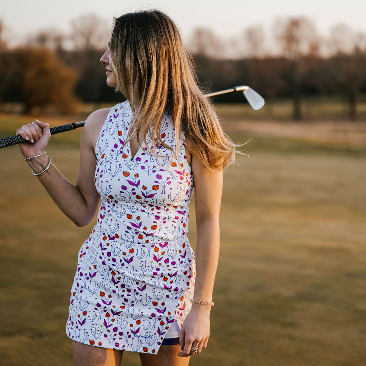 Barstool Golf Women's Floral Sleeveless Top II-T-Shirts-Fore Play-Barstool Sports