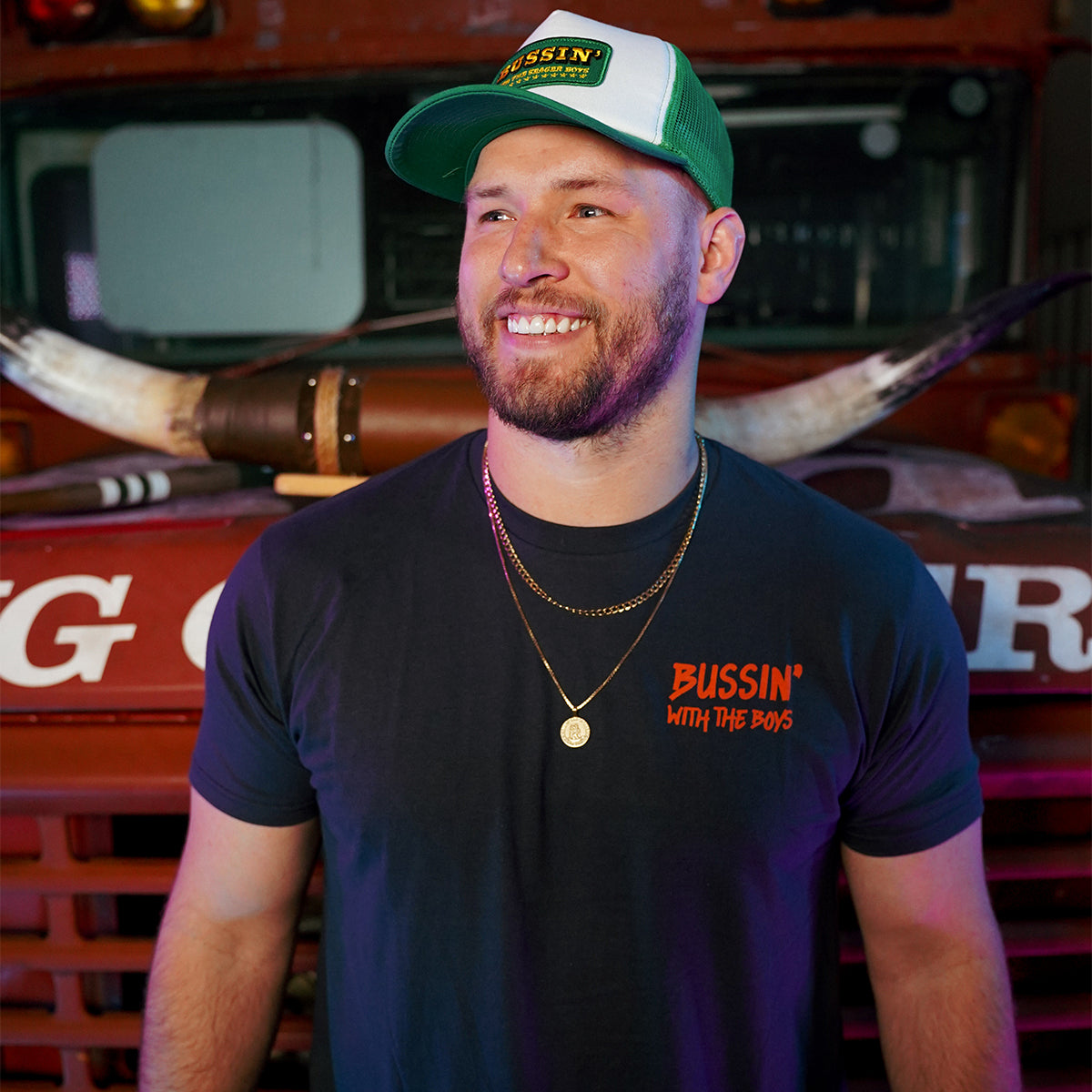 Seager x Bussin With The Boys Patch Trucker Hat-Hats-Bussin With The Boys-Green-Barstool Sports