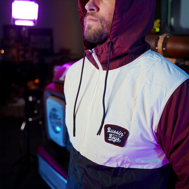 Bussin With The Boys Packable Windbreaker-Jackets-Bussin With The Boys-Barstool Sports