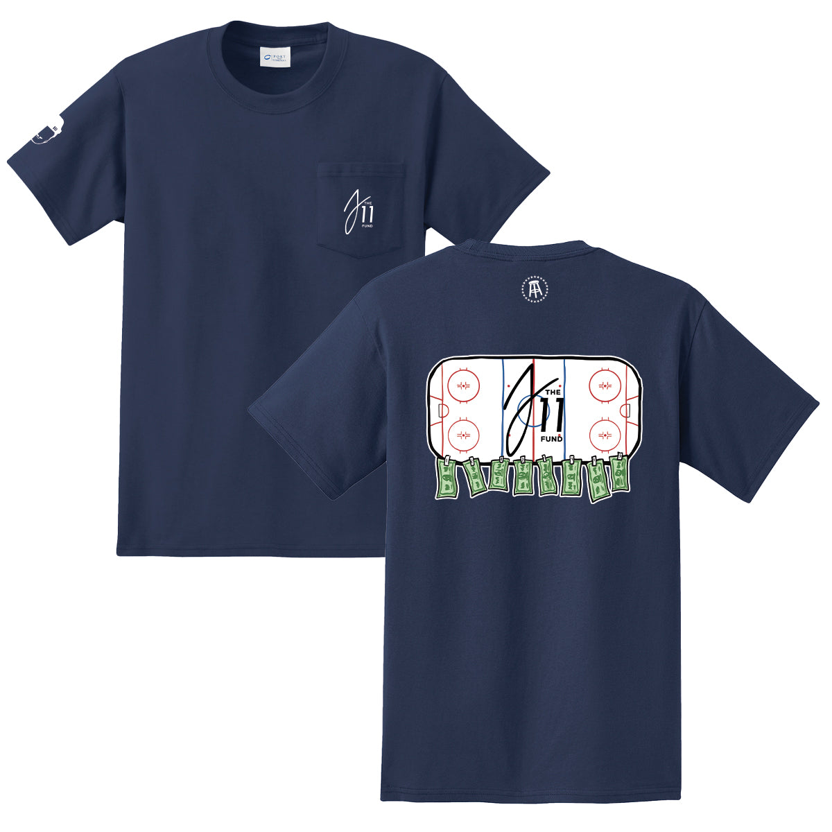 11 Fund x Spittin Chiclets Pocket Tee-T-Shirts-Spittin Chiclets-Barstool Sports