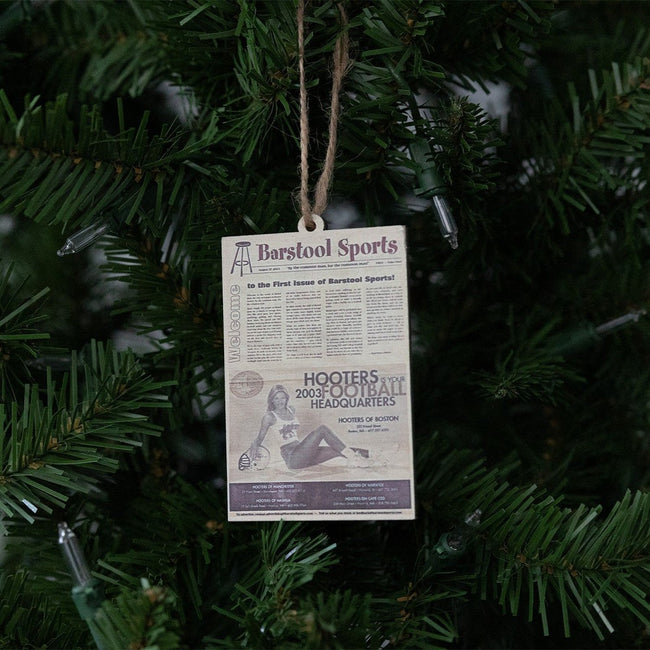 Barstool Sports Newspaper Ornament-Ornaments-Barstool Sports-Tan-One Size-Barstool Sports