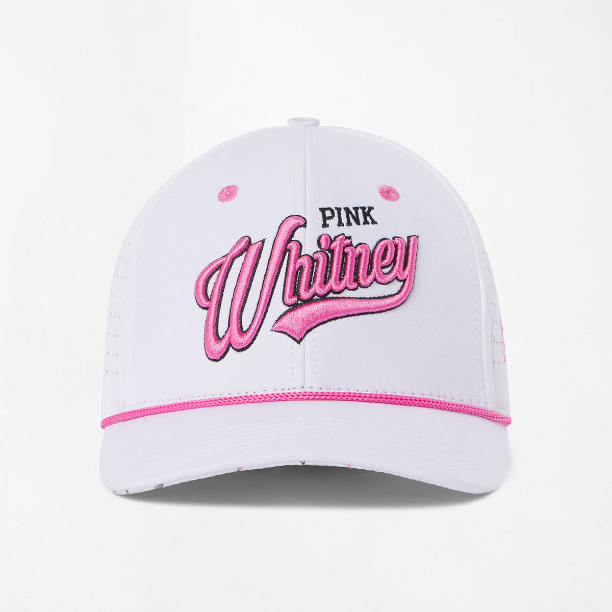 UNRL x Pink Whitney Script Vintage Rope Hat-Hats-Pink Whitney-White-Barstool Sports