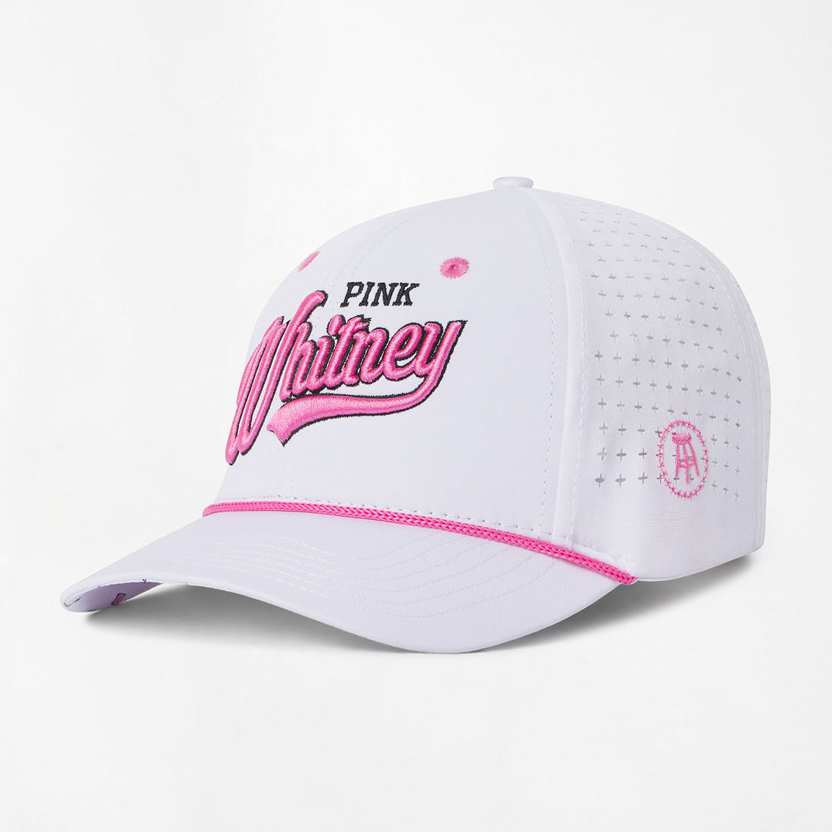 UNRL x Pink Whitney Script Vintage Rope Hat-Hats-Pink Whitney-White-Barstool Sports