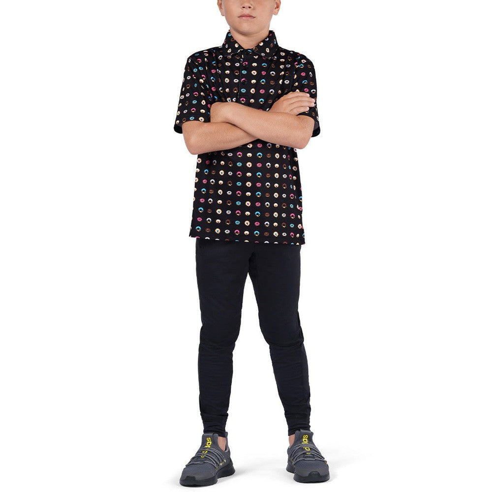 Pardon My Take Jelly Donut Printed Youth Polo-Polos-Pardon My Take-Barstool Sports