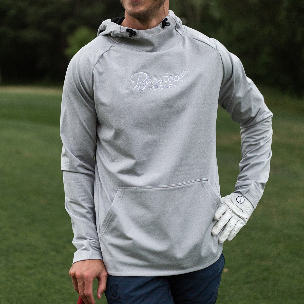 UNRL x Barstool Golf Script Crossover Hoodie III-Hoodies & Sweatshirts-Fore Play-Grey-S-Barstool Sports