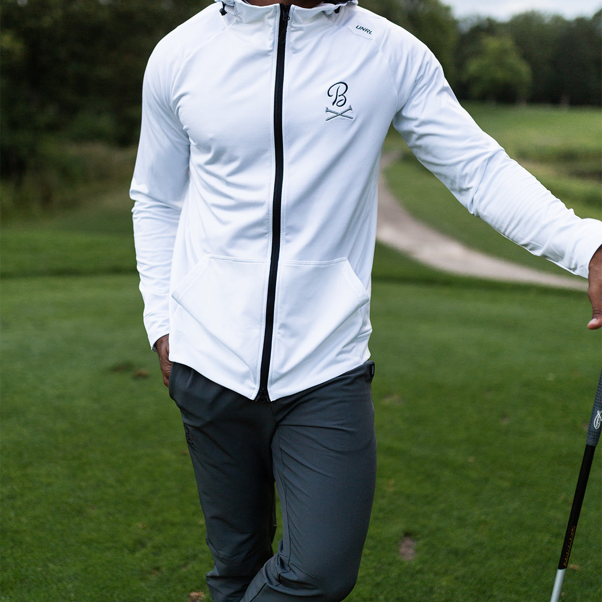 UNRL x Barstool Golf Crossed Tees Cross-Up Hoodie-Hoodies & Sweatshirts-Fore Play-White-S-Barstool Sports