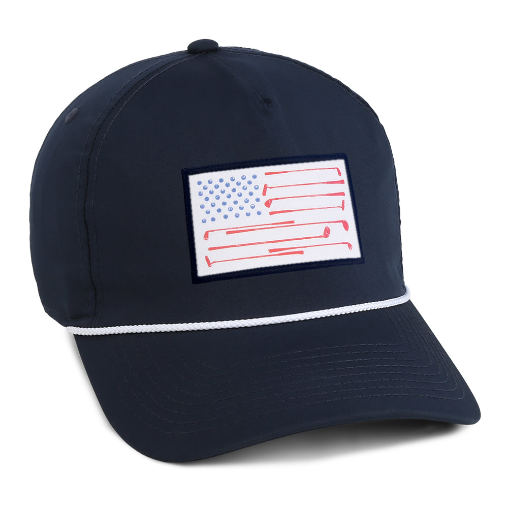 Barstool Golf x Imperial Flag Patch Hat-Hats-Fore Play-Navy-One Size-Barstool Sports