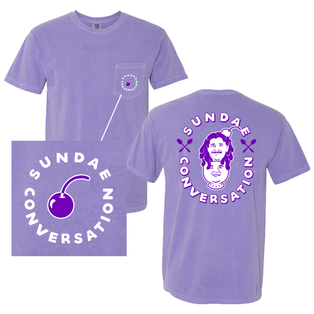 Sundae Conversation Cherry Pocket Tee-T-Shirts-Sundae Conversation-Purple-S-Barstool Sports