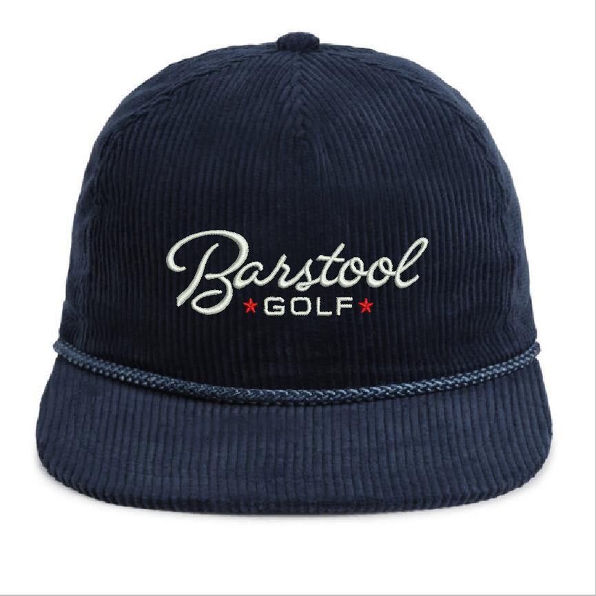 Barstool Golf Imperial Corduroy Rope Hat-Hats-Fore Play-One Size-Navy-Barstool Sports