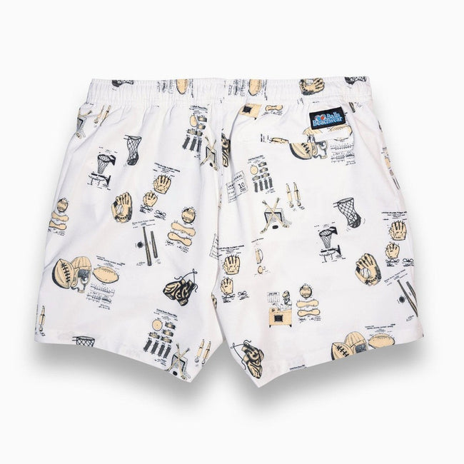 Balls Beachwear Sports Matching Set (White) Barstool Sports Store