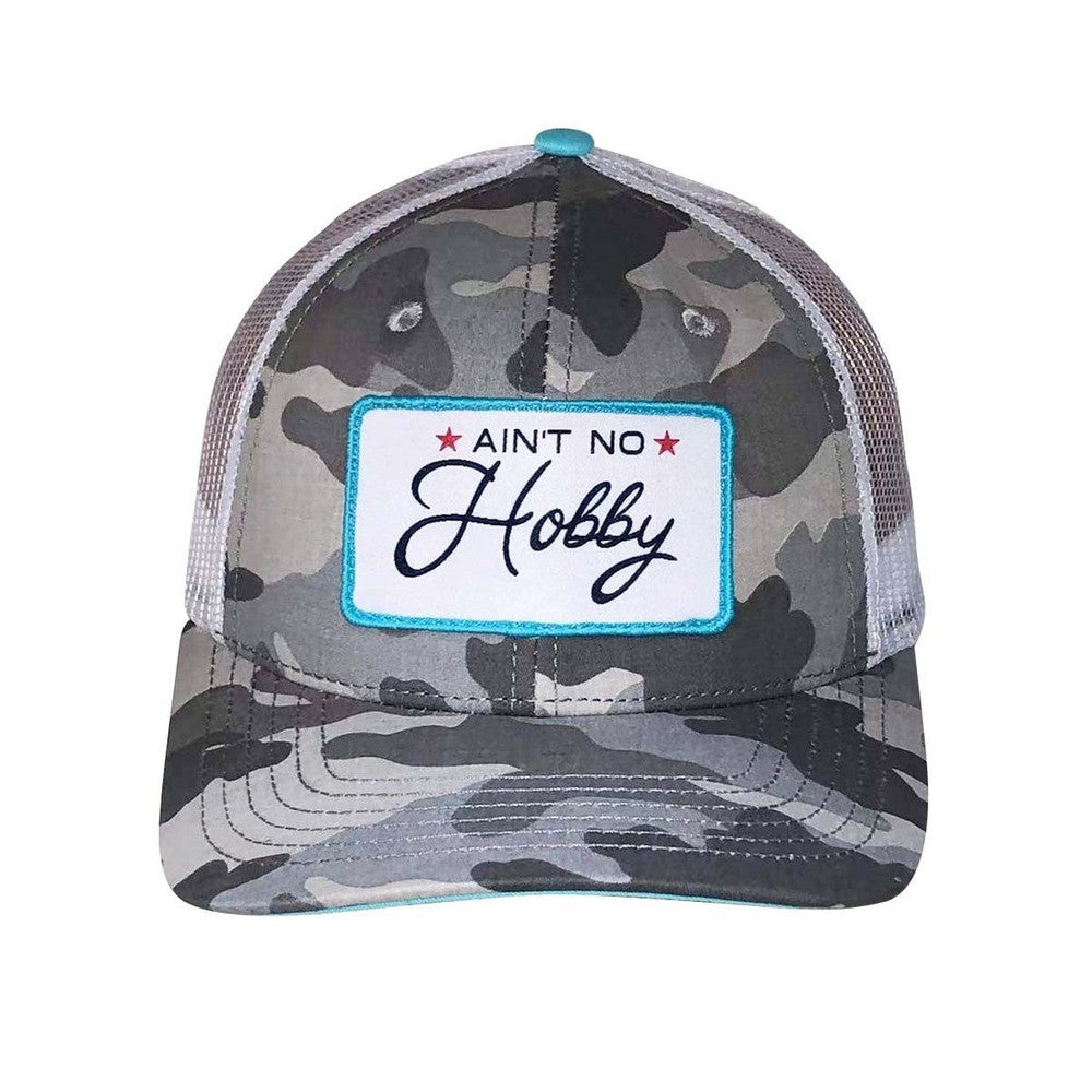 Barstool Golf Ain't No Hobby Patch Camo Trucker Hat-Hats-Fore Play-White-One Size-Barstool Sports