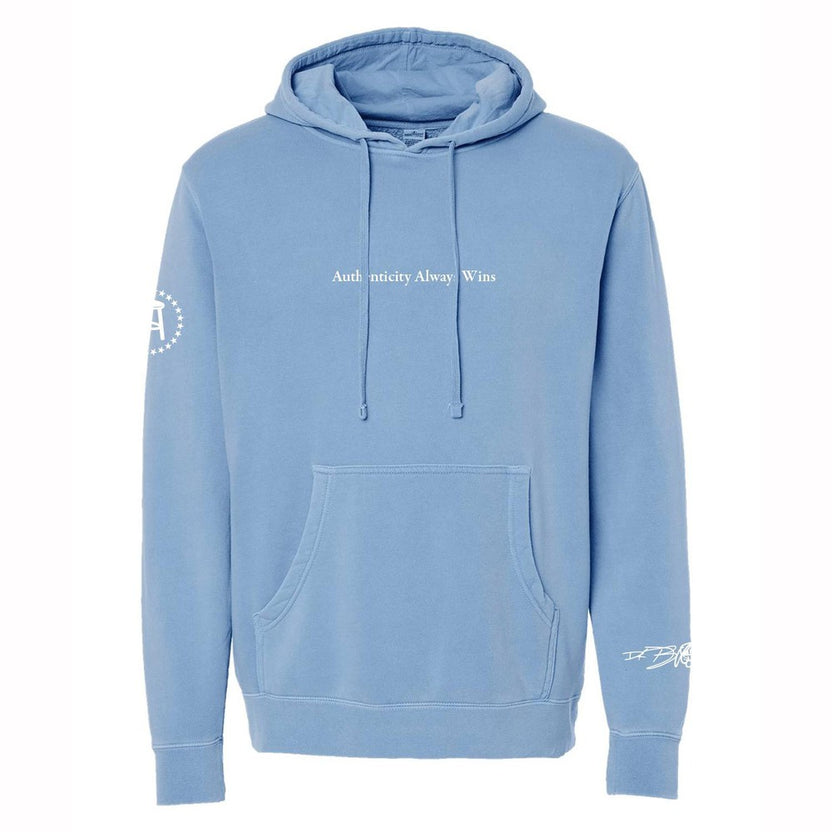 Authenticity Always Wins Pigment Dyed Hoodie Barstool Sports