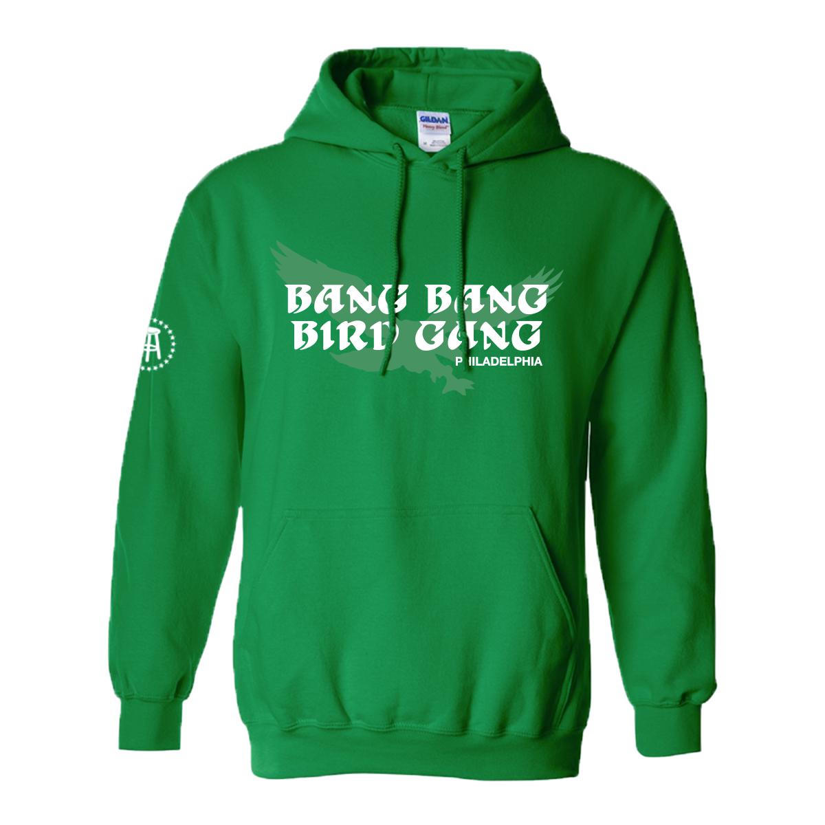 Bang Bang Bird Gang Hoodie-Hoodies-Barstool Sports-Green-S-Barstool Sports