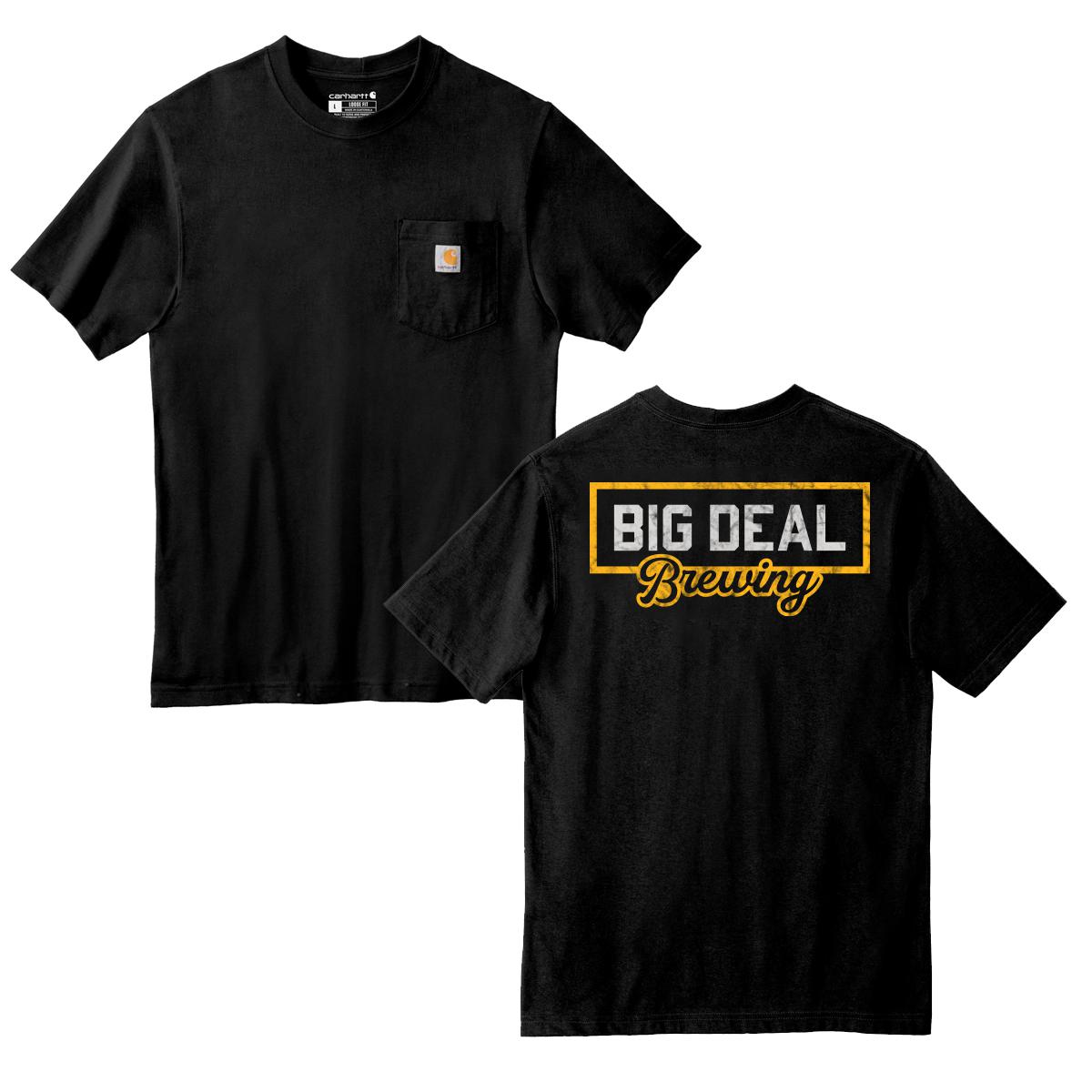 Big Deal Brewing Premium Pocket Tee-T-Shirts-Big Deal Brewing-Black-S-Barstool Sports