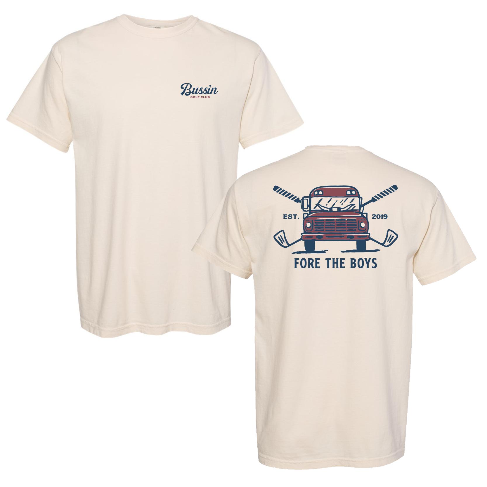 Bussin Golf Club Fore The Boys Tee-T-Shirts-Bussin With The Boys-Barstool Sports