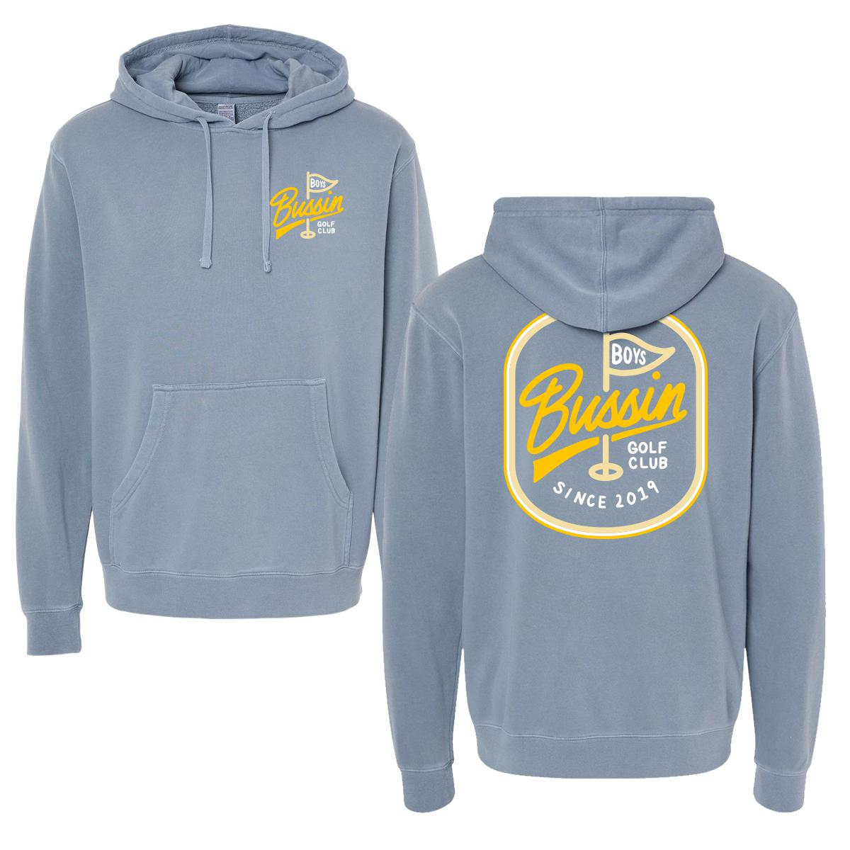 Bussin Golf Club Pin Flag Hoodie-Hoodies-Bussin With The Boys-Barstool Sports