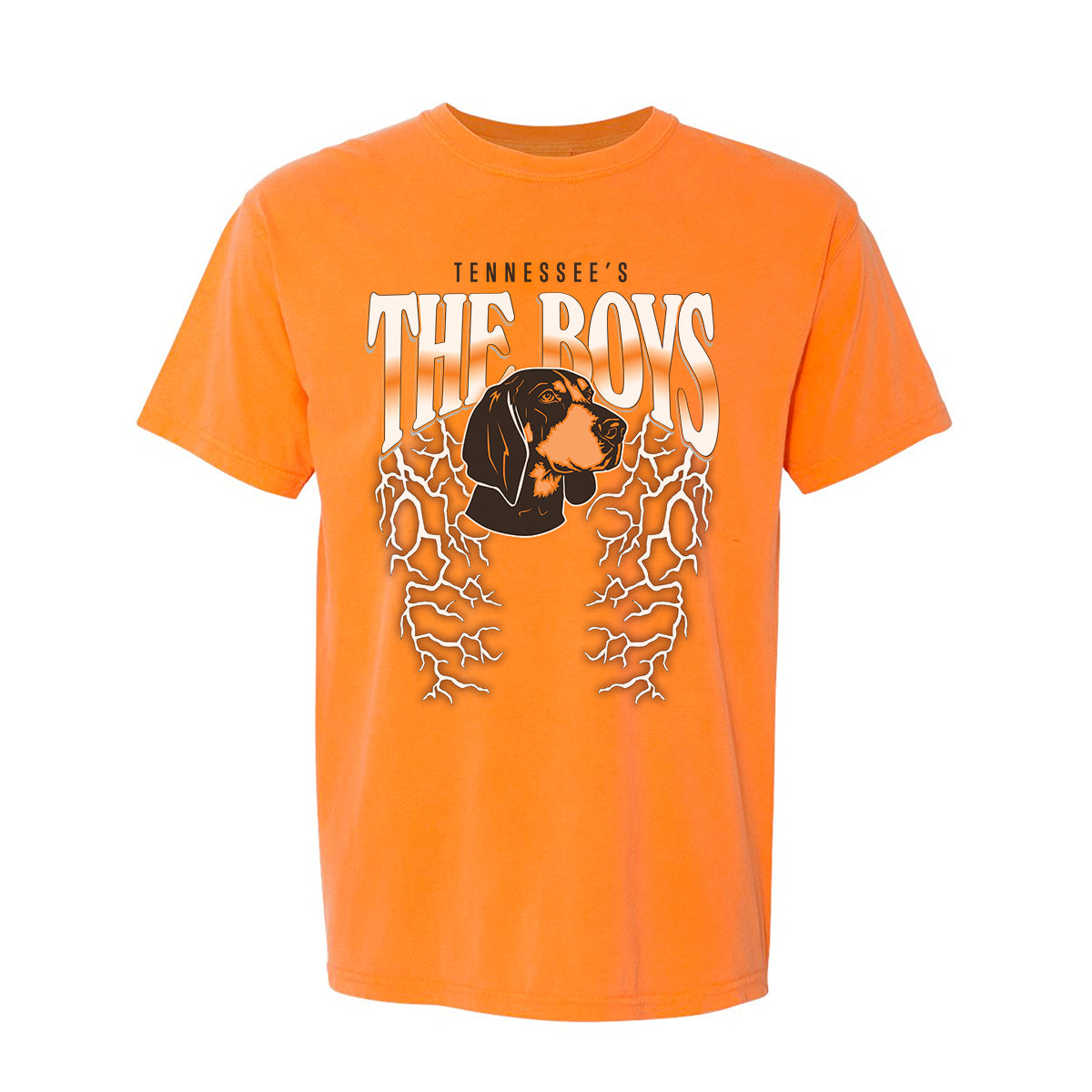 The Boys TN V Lightning Tee-T-Shirts-Bussin With The Boys-Orange-S-Barstool Sports