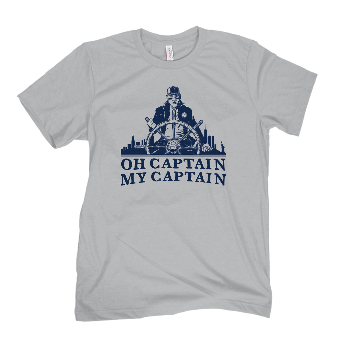 Oh Captain Tee-T-Shirts-The Short Porch-Grey-XS-Barstool Sports