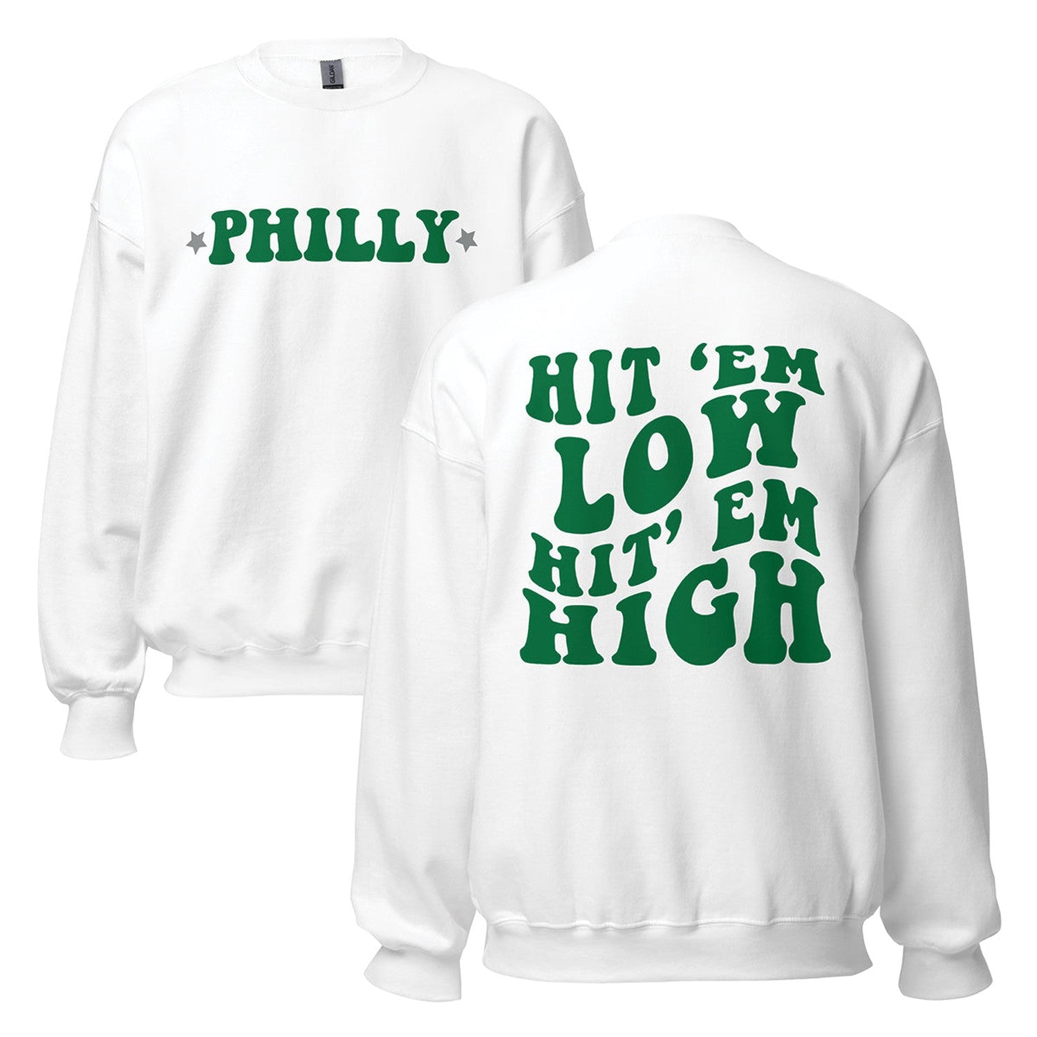 Hit Em Low Hit Em High Go Eagles Philadelphia Eagles T-Shirt