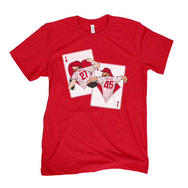 PHI Aces Tee-T-Shirts-Barstool Sports-Red-S-Barstool Sports