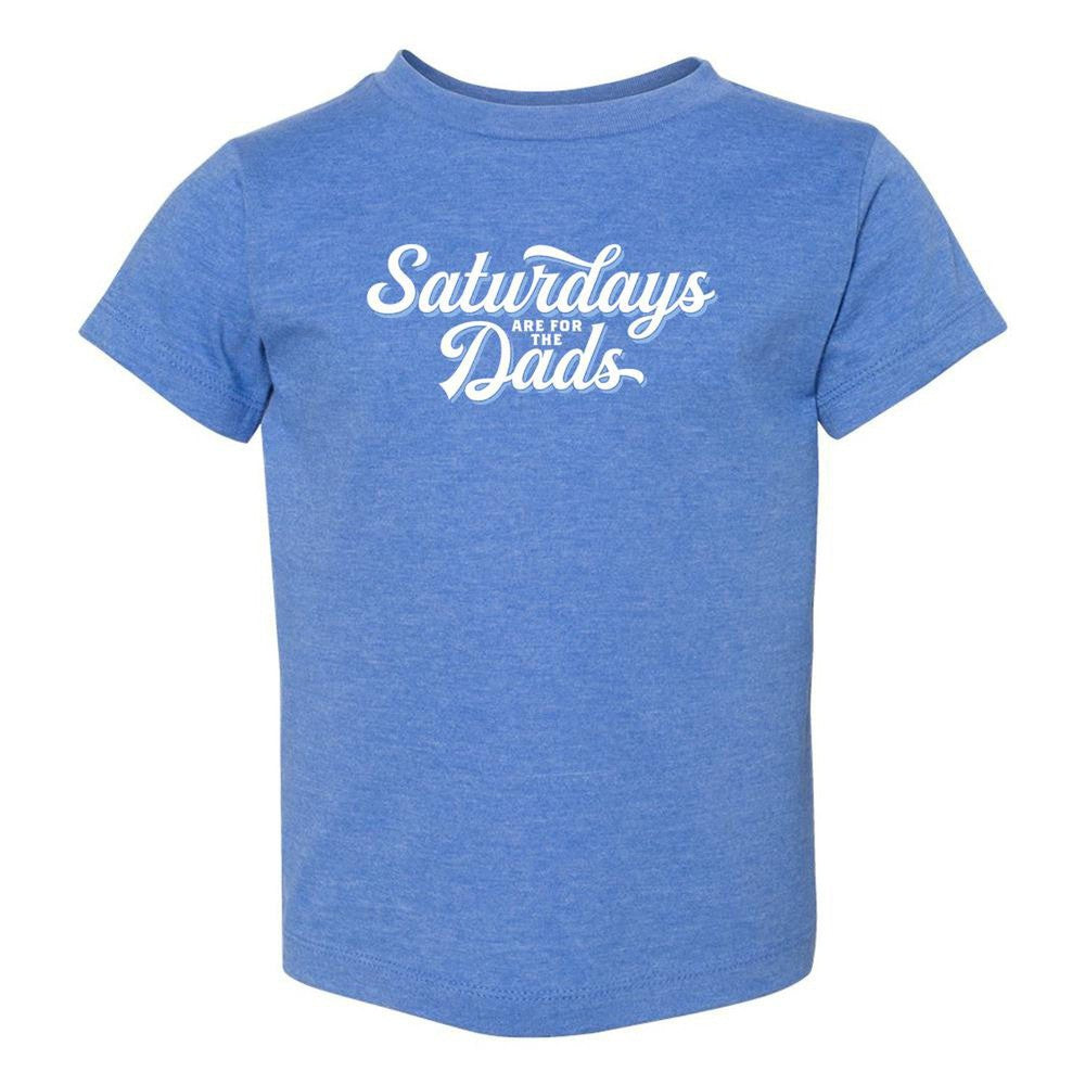 Saturdays Are For The Dads Toddler Tee-Kids Apparel-SAFTB-Blue-2T-Barstool Sports