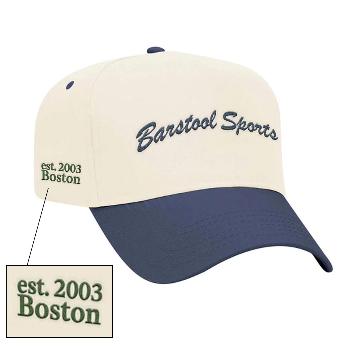 Barstool Sports 2003 Boston Snapback Hat II-Hats-Barstool Sports-Navy-One Size-Barstool Sports